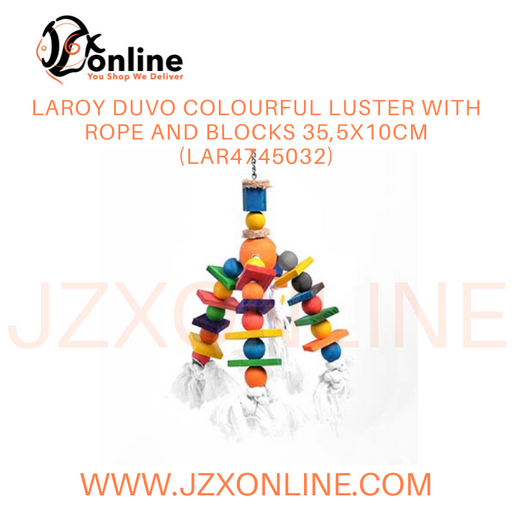 LAROY DUVO Colourful luster with rope and blocks 35,5x10cm (LAR4745032)