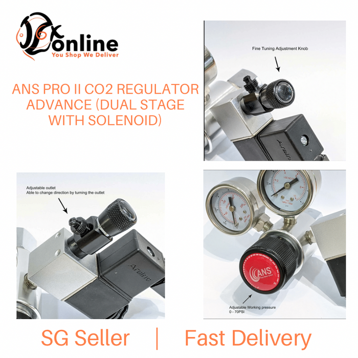 ANS PRO II CO2 Regulator Advance (Dual Stage with Solenoid)