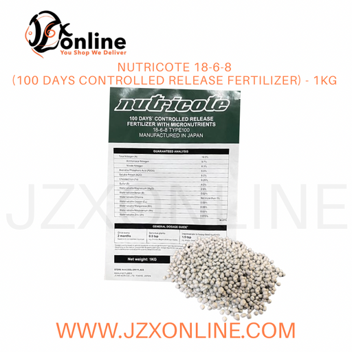NUTRICOTE 18-6-8  (100 days controlled release fertilizer) - 1kg  **recommended for use with non-variegated plants**