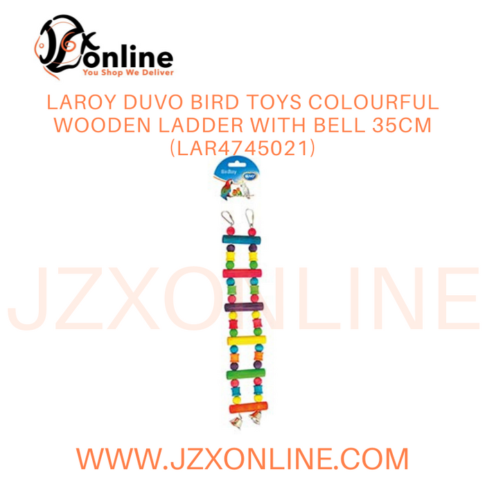 LAROY DUVO Bird toys Colourful wooden ladder with bell 35cm (LAR4745021)