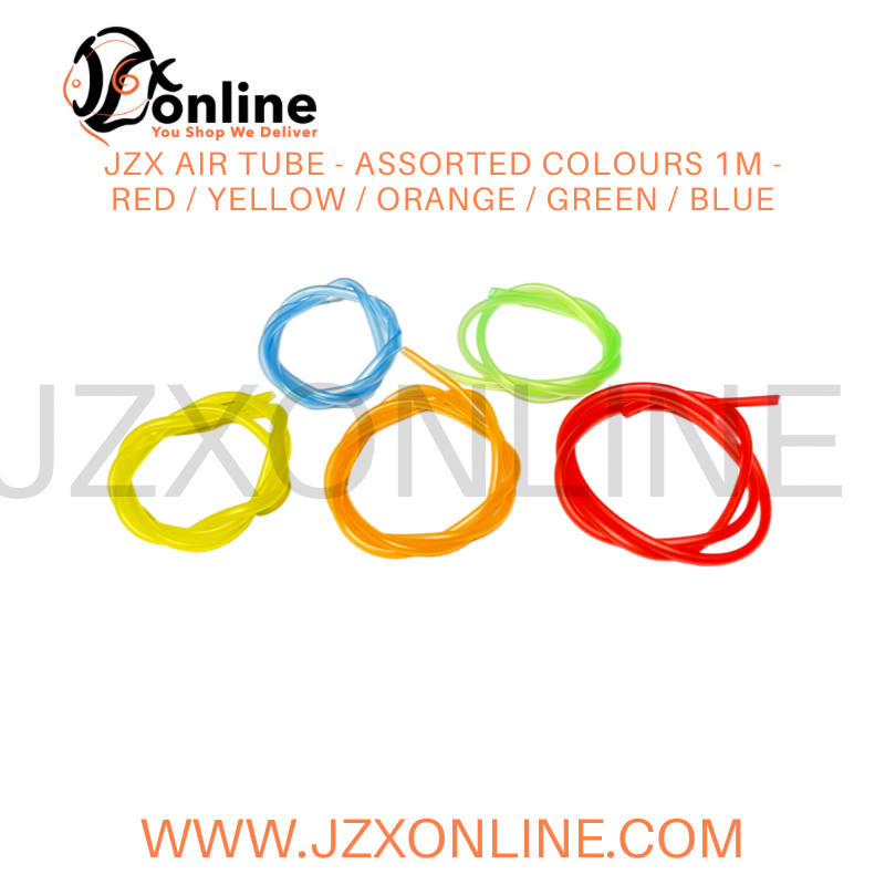 JZX Air Tube - Assorted Colours 1m - Red / Yellow / Orange / Green / Blue