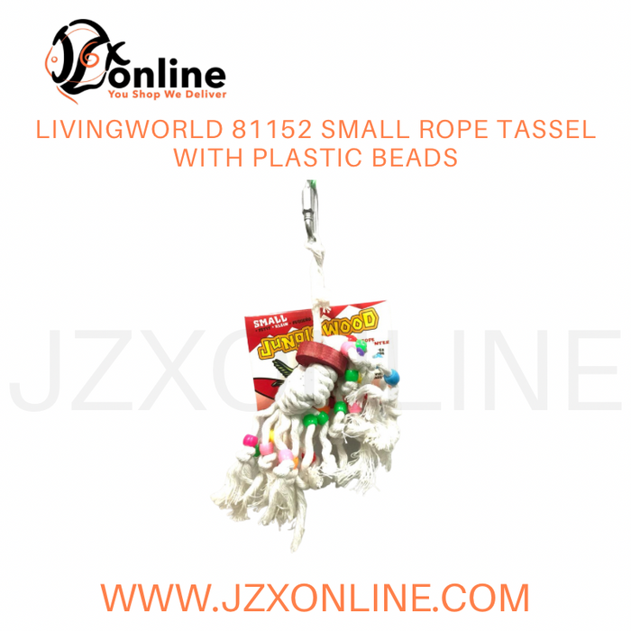 LIVINGWORLD 81152 Small Rope Tassel With Plastic Beads