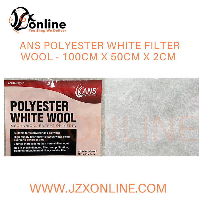 ANS Polyster White Filter Wool (100x50x2cm)