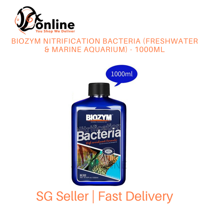 BIOZYM Nitrification Bacteria (Freshwater & Marine Aquarium) - 350ml / 1000ml