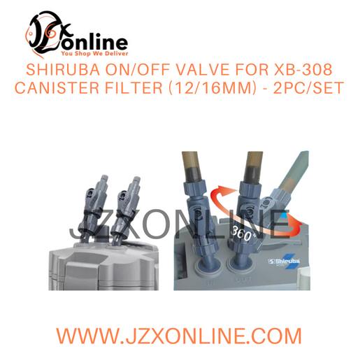 SHIRUBA On/Off Valve For XB-308 Canister Filter (12/16mm) - 2pc/set