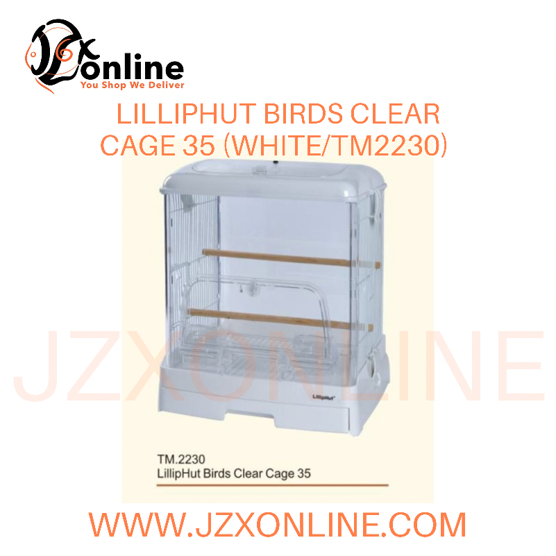 LILLIPHUT Birds Clear Cage 35 (White/TM2230)