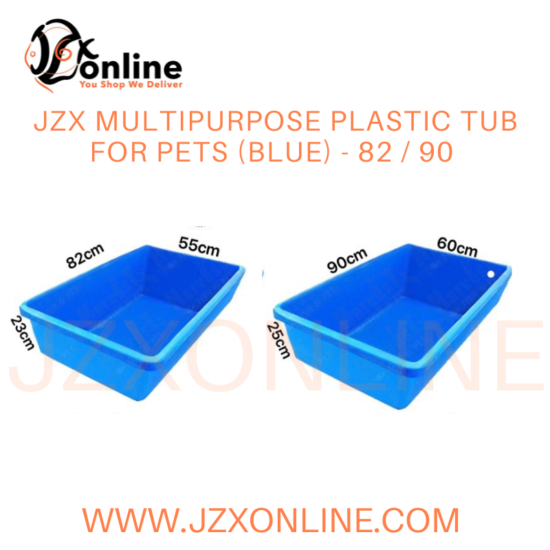 JZX Multipurpose Plastic Tub For Pets (Blue) - 82 / 90