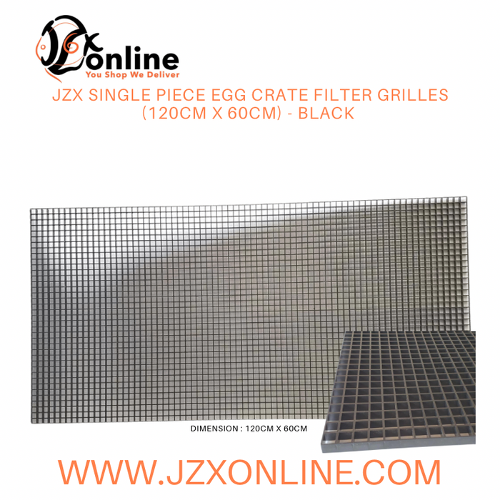 JZX Single Piece Egg Crate Filter Grilles (120cm x 60cm) - Black / White