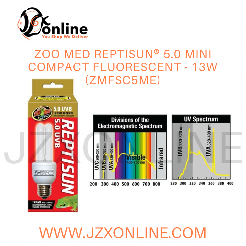 Zoo med ReptiSun® 5.0 Mini Compact Fluorescent - 13W (ZMFSC5ME)
