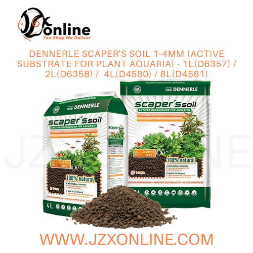 DENNERLE Scaper's Soil 1-4mm (Active Substrate For Plant Aquaria) - 1L(D6357) / 2L(D6358) /  4L(D4580) / 8L(D4581)