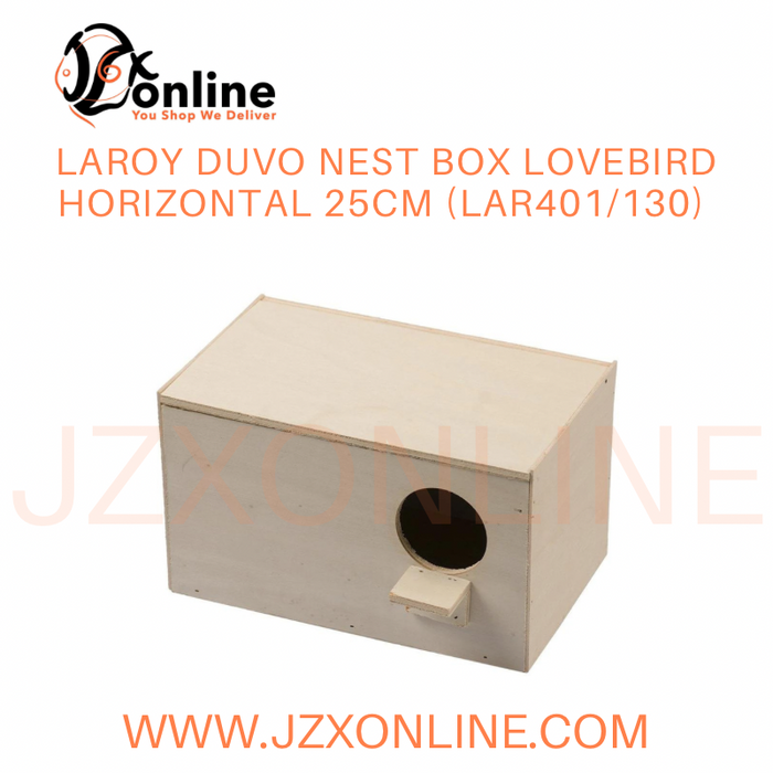 LAROY DUVO Nest Box Lovebird Horizontal 25cm (LAR401/130)