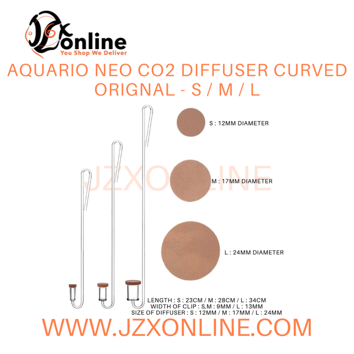 AQUARIO NEO CO2 Diffuser Curved Orignal - S / M / L