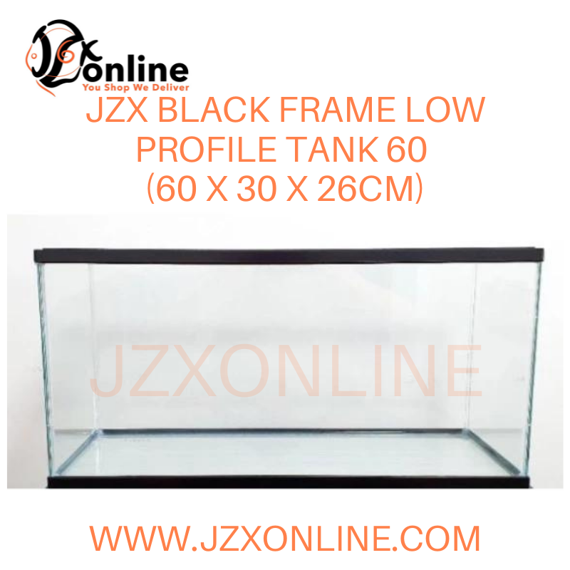 JZX Black Frame Low Profile Tank 60 (60x30x26cm)