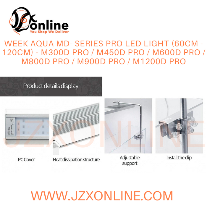 WEEK AQUA MD- Series Pro LED Light (60cm - 120cm) - M300D Pro / M450D Pro / M600D Pro / M800D Pro / M900D Pro / M1200D Pro