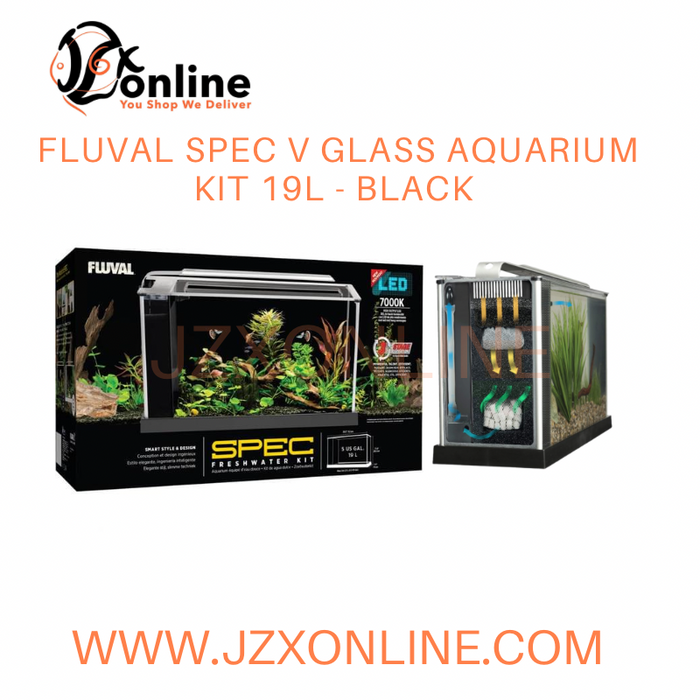 FLUVAL Spec V Glass Aquarium Kit 19L - Black / White