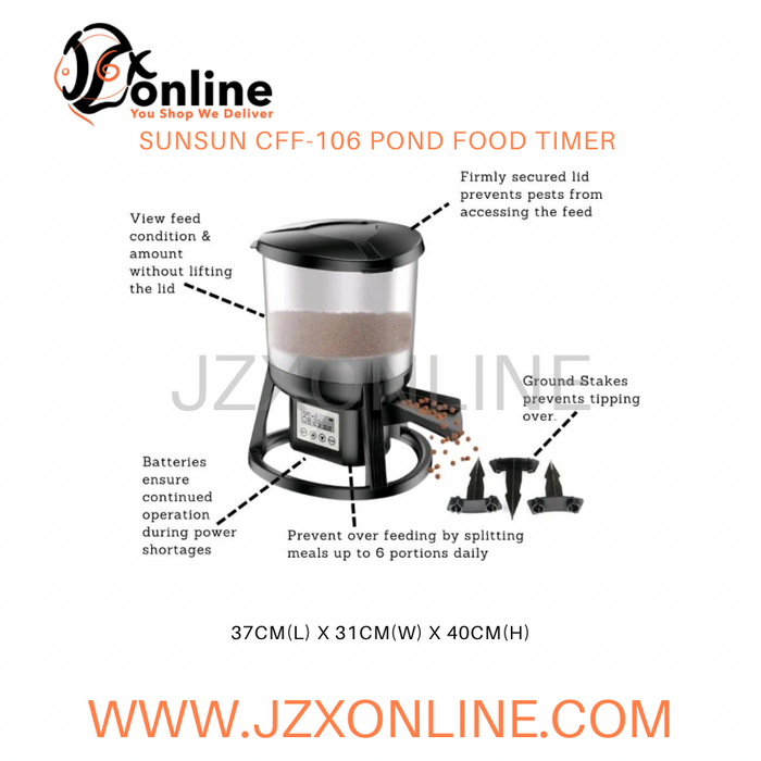 SUNSUN CFF-106 Pond Food Timer | 37cm(L) x 31cm(W) x 40cm(H)