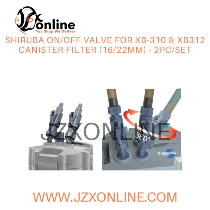SHIRUBA On/Off Valve For XB-310 & XB312 Canister Filter (16/22mm) - 2pc/set