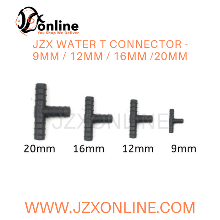 JZX Water T Connector - 9mm / 12mm / 16mm /20mm