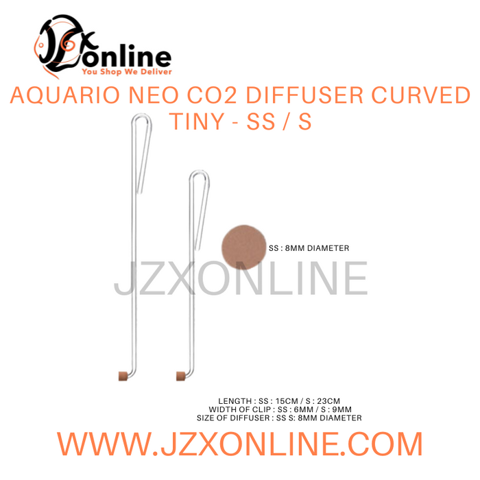 AQUARIO NEO CO2 Diffuser Curved Tiny - SS / S