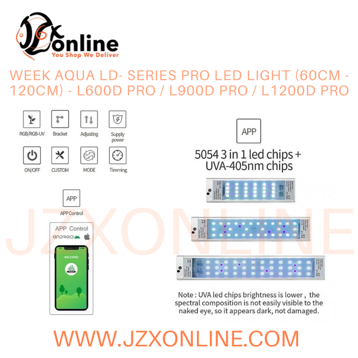 WEEK AQUA LD- Series Pro LED Light (60cm - 120cm) - L600D Pro / L900D Pro / L1200D Pro