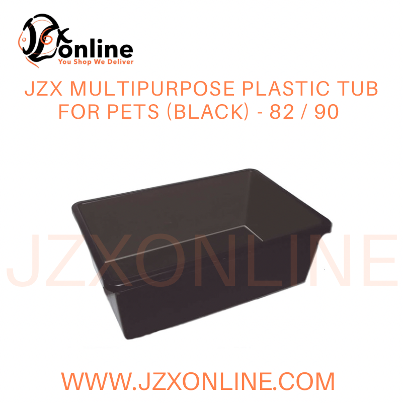 JZX Multipurpose Plastic Tub For Pets (Black) - 82 / 90