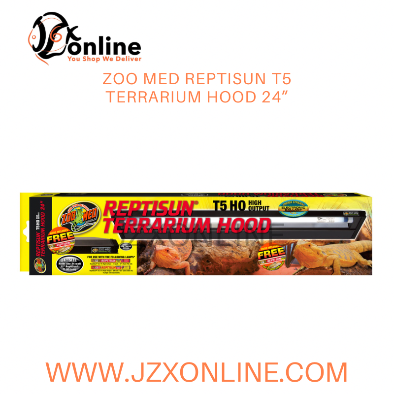 ZOO MED ReptiSun T5 Terrarium Hood 24” (Light excluded) — jzxonline
