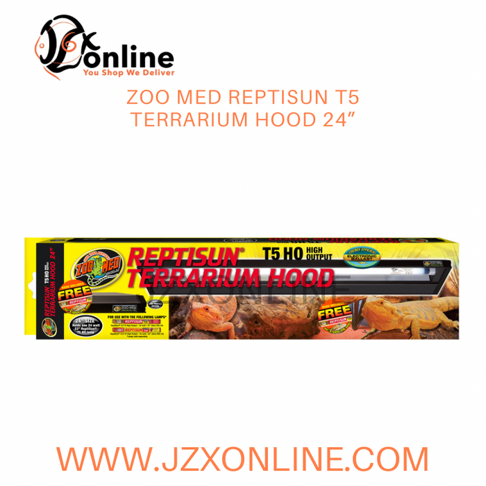 ZOO MED ReptiSun T5 Terrarium Hood 24” (Light excluded)