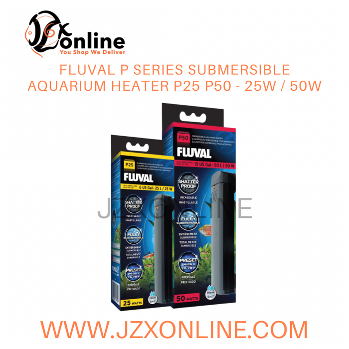 FLUVAL P Series Submersible Aquarium Heater P25 P50 - 25W / 50W