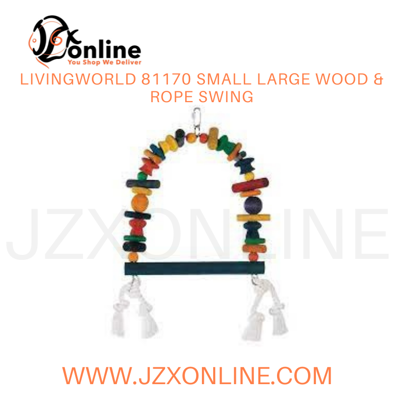LIVINGWORLD 81170 Small Large Wood & Rope Swing