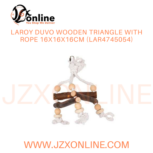 LAROY DUVO Wooden triangle with rope 16x16x16cm (LAR4745054)