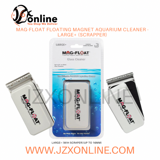 MAG-FLOAT Floating Magnet Aquarium Cleaner (With Scraper) - Large+ (Up to 20mm thickness)