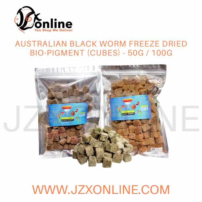 Australian Black Worm Freeze Dried Bio-pigment (cubes) - 50g / 100g