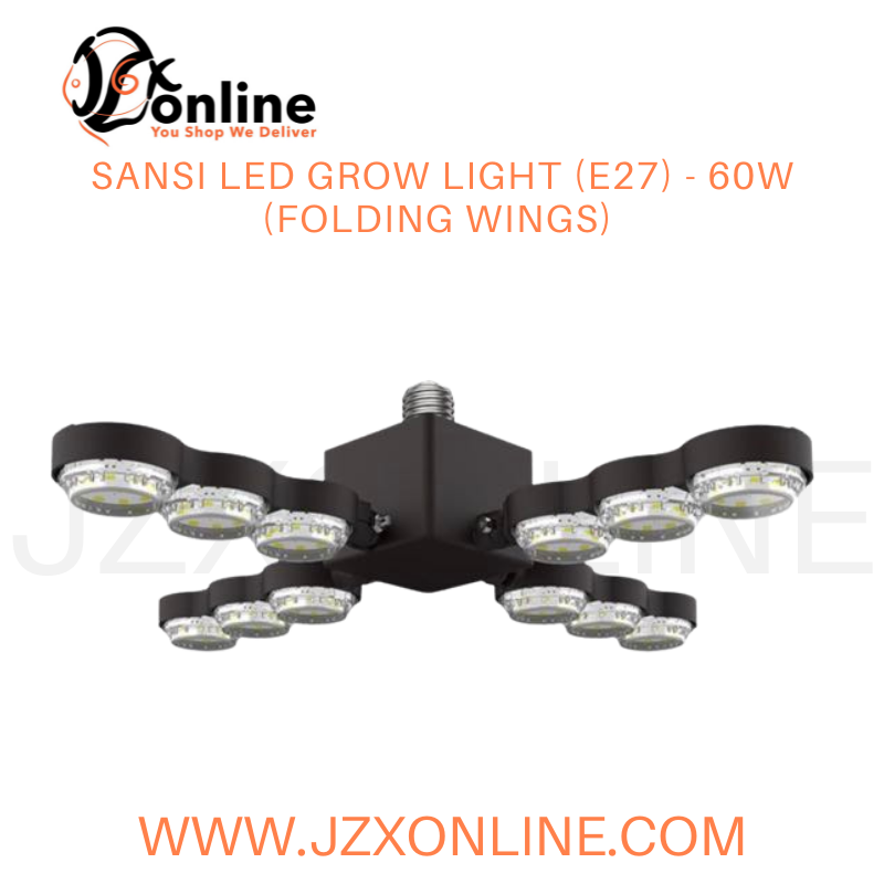 SANSI LED Grow Light (E27) - 60W (Folding Wings)