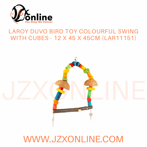 LAROY DUVO Bird toy Colourful Swing with Cubes - 12x45x45cm (LAR11151)