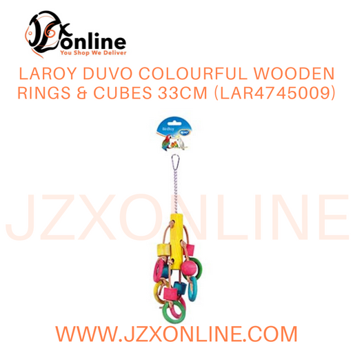 LAROY DUVO Colourful wooden rings & cubes 33cm (LAR4745009)