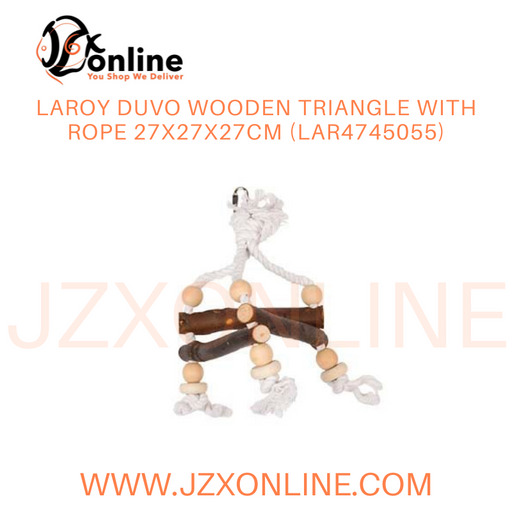 LAROY DUVO Wooden triangle with rope 27x27x27cm (LAR4745055)