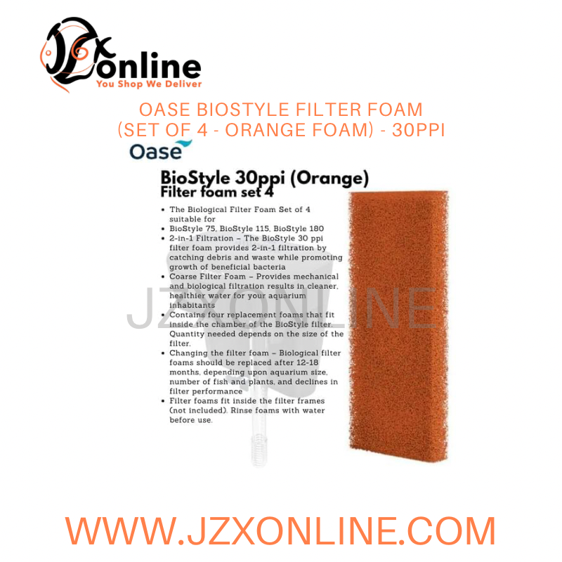 OASE BioStyle Filter Foam (Set of 4 - Orange Foam) - 30ppi