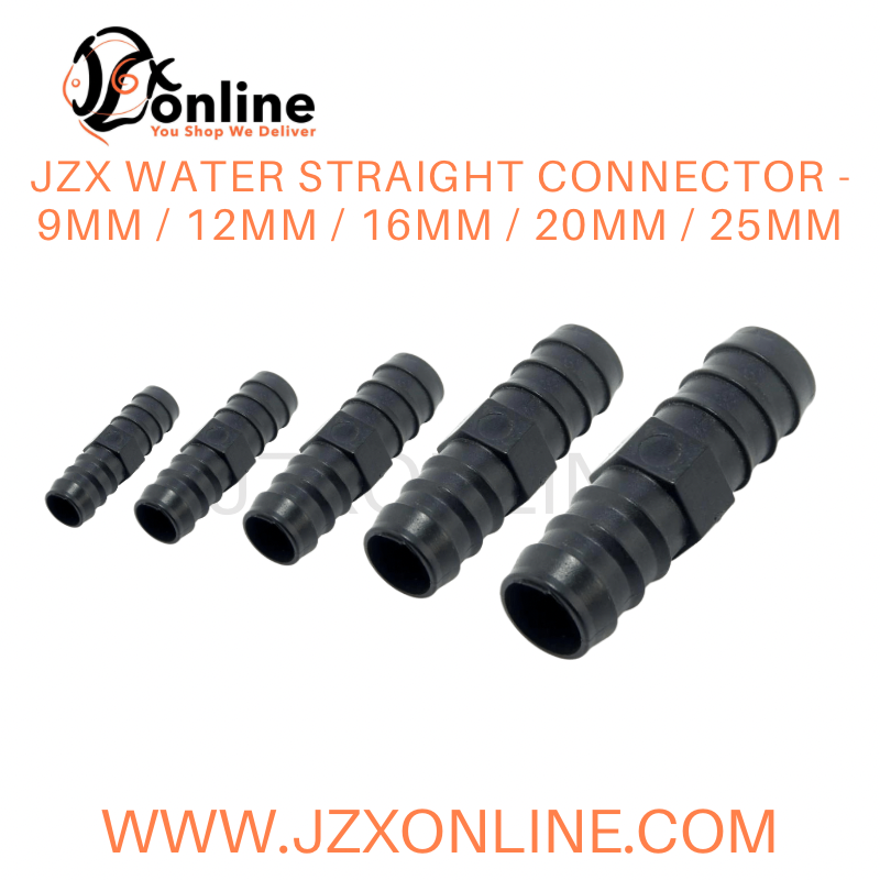 JZX Water Straight Connector - 9mm / 12mm / 16mm / 20mm / 25mm