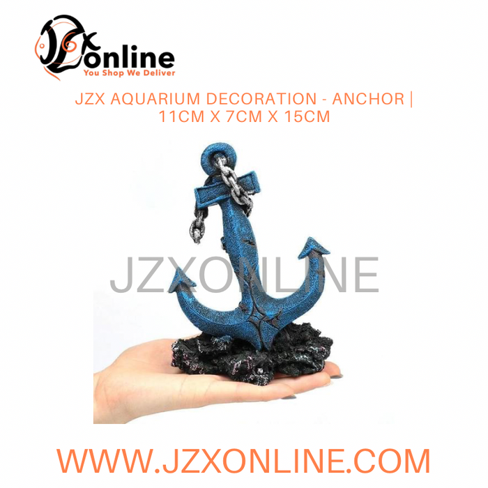 JZX Aquarium Decoration - Anchor | 11cm x 7cm x 15cm