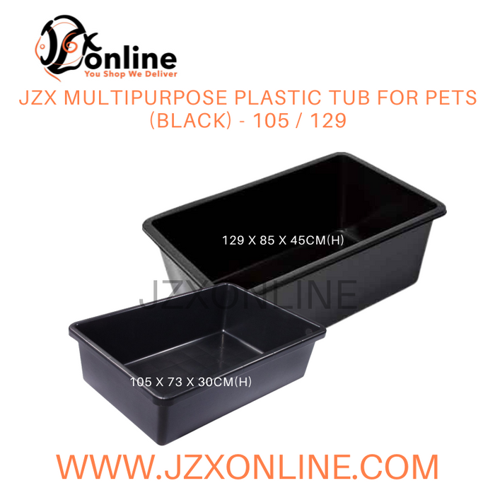 JZX Multipurpose Plastic Tub For Pets (Black) - 105 / 129