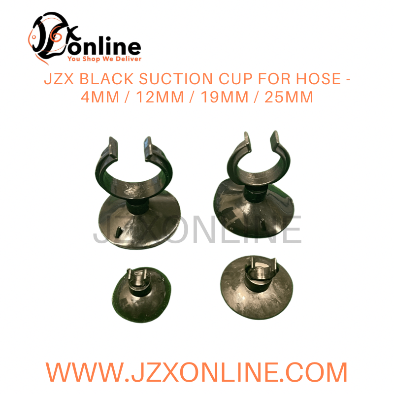 JZX Black Suction Cup For Hose - 4mm / 12mm / 19mm / 25mm
