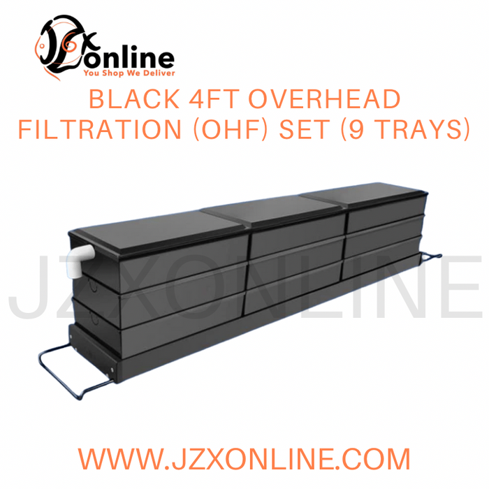 Black 4ft OverHead Filtration (OHF) set (9 trays)