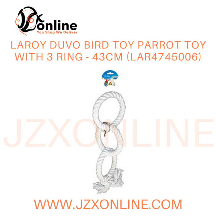 LAROY DUVO Bird toy Parrot toy with 3 ring - 43cm (LAR4745006)