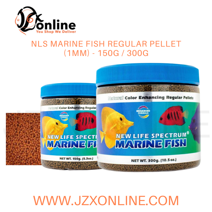 NLS NEW LIFE SPECTRUM Marine Fish Regular Pellet (1mm) - 150g / 300g